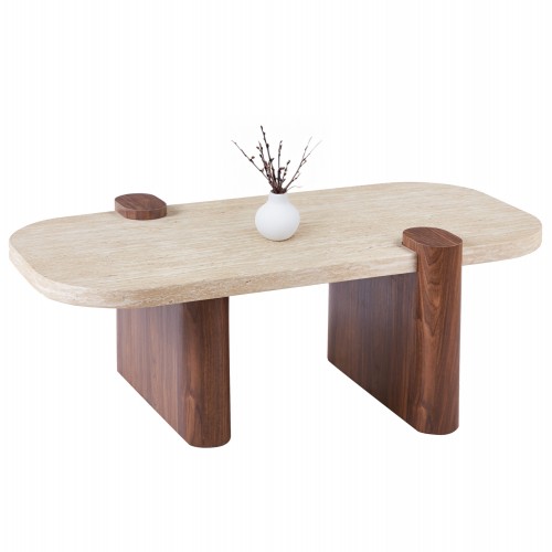 ΤΡΑΠΕΖΙ ΣΑΛΟΝΙΟΥ ARDEN HM18435 MDF TOP ΟΨΗ ΤΡΑΒΕΡΤΙΝΑΣ-MDF ΠΟΔΙΑ ΚΑΡΥΔΙ 120x60x40Υεκ c547998