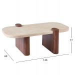 ΤΡΑΠΕΖΙ ΣΑΛΟΝΙΟΥ ARDEN HM18435 MDF TOP ΟΨΗ ΤΡΑΒΕΡΤΙΝΑΣ-MDF ΠΟΔΙΑ ΚΑΡΥΔΙ 120x60x40Υεκ c547998