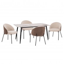 ΣΕΤ ΤΡΑΠΕΖΑΡΙΑΣ 5ΤΜΧ DETTON HM10951 02 ΚΕΡΑΜΙΚΟ TOP--ΥΦΑΣΜΑ ΜΠΕΖ ΚΑΦΕ ΜΕΤΑΛ ΠΟΔΙΑ c548002