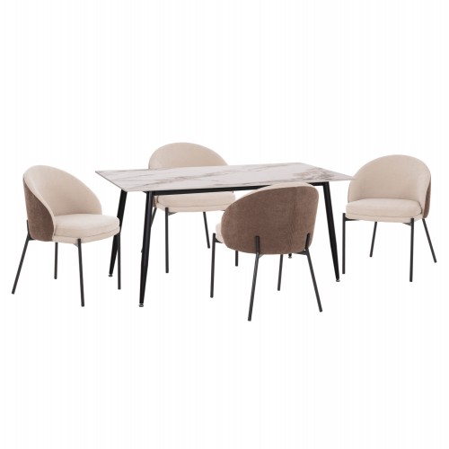 ΣΕΤ ΤΡΑΠΕΖΑΡΙΑΣ 5ΤΜΧ DETTON HM10951 02 ΚΕΡΑΜΙΚΟ TOP--ΥΦΑΣΜΑ ΜΠΕΖ ΚΑΦΕ ΜΕΤΑΛ ΠΟΔΙΑ c548002