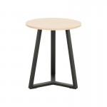 Βοηθητικό τραπέζι Berton pakoworld cappuccino με μαύρο μέταλλο Φ45x52εκ c548113