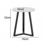 Βοηθητικό τραπέζι Berton pakoworld cappuccino με μαύρο μέταλλο Φ45x52εκ c548113