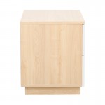 Κομοδίνο Verena pakoworld φυσικό με λευκό 48x40x48εκ c548115