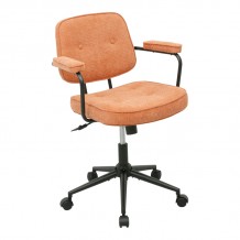 Καρέκλα γραφείου Leberta pakoworld terracotta ύφασμα 64x63 5x86-96εκ c548120