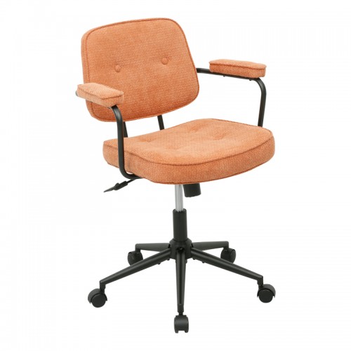 Καρέκλα γραφείου Leberta pakoworld terracotta ύφασμα 64x63 5x86-96εκ c548120