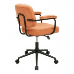 Καρέκλα γραφείου Leberta pakoworld terracotta ύφασμα 64x63 5x86-96εκ c548120