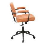 Καρέκλα γραφείου Leberta pakoworld terracotta ύφασμα 64x63 5x86-96εκ c548120