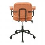Καρέκλα γραφείου Leberta pakoworld terracotta ύφασμα 64x63 5x86-96εκ c548120