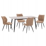 ΣΕΤ ΤΡΑΠΕΖΑΡΙΑΣ 5ΤΜΧ GAFF HM10953 03 ΚΕΡΑΜΙΚΟ TOP--ΥΦΑΣΜΑ TAUPE ΜΕΤΑΛ ΠΟΔΙΑ ΜΑΥΡΑ c548126