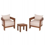 LOUNGE ΣΕΤ KIOTO HM10960 ΤΡΑΠΕΖΑΚΙ 2 ΠΟΛΥΘΡΟΝΕΣ--ΞΥΛΟ TEAK--ΜΠΕΖ ΜΑΞΙΛΑΡΙΑ c548132