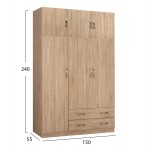 ΝΤΟΥΛΑΠΑ 3ΦΥΛΛΗ ΜΕ ΠΑΤΑΡΙ CARLY HM10891 02 ΜΕΛΑΜΙΝΗ ΣΕ SONAMA 150X55Χ240Υεκ c548135