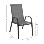ΣΕΤ ΤΡΑΠΕΖΑΡΙΑΣ 5ΤΜΧ ADAM HM10897 01 ΤΡΑΠΕΖΙ 110x60εκ 4 ΠΟΛΥΘΡΟΝΕΣ--ΓΚΡΙ c548136
