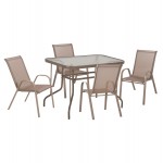ΣΕΤ ΤΡΑΠΕΖΑΡΙΑΣ 5ΤΜΧ ADAM HM10897 04 ΤΡΑΠΕΖΙ 110x60εκ 4 ΠΟΛΥΘΡΟΝΕΣ--ΣΑΜΠΑΝΙ c548138