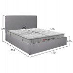 ΚΡΕΒΑΤΙ ΔΙΠΛΟ ΣΤΡΩΜΑ ALLIE HM10768 01 ΓΚΡΙ ΥΦΑΣΜΑ ΜΕ ΑΠΟΘ ΧΩΡΟ--ΓΙΑ 160x200εκ c548329