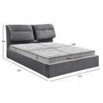 ΚΡΕΒΑΤΙ ΜΕ ΣΤΡΩΜΑ ΑΠΟΘ ΧΩΡΟ KENDRA HM10767 01 ΓΚΡΙ ΒΕΛΟΥΔΟ--ΓΙΑ ΣΤΡΩΜΑ 160x200εκ c548335