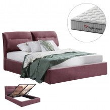 ΚΡΕΒΑΤΙ ΜΕ ΣΤΡΩΜΑ ΑΠΟΘ ΧΩΡΟ KENDRA HM10767 02 ΣΑΠΙΟ ΜΗΛΟ ΒΕΛΟΥΔΟ--ΓΙΑ 160x200εκ c548336