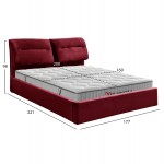 ΚΡΕΒΑΤΙ ΜΕ ΣΤΡΩΜΑ ΑΠΟΘ ΧΩΡΟ KENDRA HM10767 03 ΚΟΚΚΙΝΟ ΒΕΛΟΥΔΟ--ΓΙΑ 160x200εκ c548337