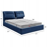 ΚΡΕΒΑΤΙ ΜΕ ΣΤΡΩΜΑ ΑΠΟΘ ΧΩΡΟ KENDRA HM10767 04 ΜΠΛΕ ΒΕΛΟΥΔΟ--ΓΙΑ 160x200εκ c548338
