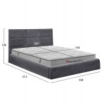 ΚΡΕΒΑΤΙ ΜΕ ΣΤΡΩΜΑ ΑΠΟΘ ΧΩΡΟ BRILEY HM10765 01 ΓΚΡΙ ΒΕΛΟΥΔΟ--ΓΙΑ ΣΤΡΩΜΑ 160x200εκ c548339