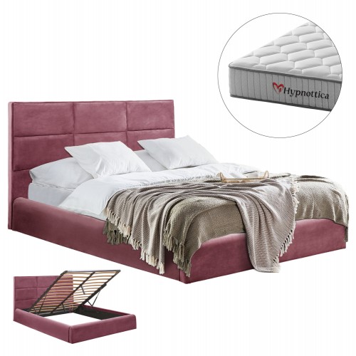 ΚΡΕΒΑΤΙ ΜΕ ΣΤΡΩΜΑ ΑΠΟΘ ΧΩΡΟ BRILEY HM10765 02 ΣΑΠΙΟ ΜΗΛΟ ΒΕΛΟΥΔΟ--ΣΤΡΩΜΑ 160x200εκ c548341