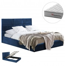 ΚΡΕΒΑΤΙ ΜΕ ΣΤΡΩΜΑ ΑΠΟΘ ΧΩΡΟ BRILEY HM10765 03 ΜΠΛΕ ΒΕΛΟΥΔΟ--ΣΤΡΩΜΑ 160x200εκ c548342