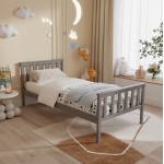 ΚΡΕΒΑΤΙ ΠΑΙΔΙΚΟ ΜΕ ΣΤΡΩΜΑ GIMLY HM10751 03 ΞΥΛΟ ΠΕΥΚΟΥ ΣΕ ΓΚΡΙ ΓΙΑ ΣΤΡΩΜΑ 90x190εκ c548351