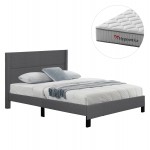 ΚΡΕΒΑΤΙ ΔΙΠΛΟ ΣΤΡΩΜΑ TRILLOP HM10763 01 ΓΚΡΙ ΥΦΑΣΜΑ--ΓΙΑ 160x200εκ c548355