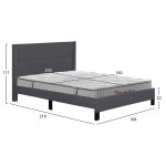 ΚΡΕΒΑΤΙ ΔΙΠΛΟ ΣΤΡΩΜΑ TRILLOP HM10763 01 ΓΚΡΙ ΥΦΑΣΜΑ--ΓΙΑ 160x200εκ c548355