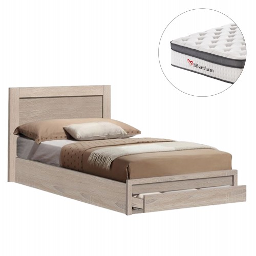 ΚΡΕΒΑΤΙ ΜΟΝΟ ΜΕ ΣΥΡΤΑΡΙ ΣΤΡΩΜΑ MELANY HM10745 02 ΜΕΛΑΜΙΝΗ SONAMA--ΓΙΑ 90x190εκ c548358