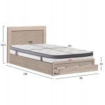 ΚΡΕΒΑΤΙ ΜΟΝΟ ΜΕ ΣΥΡΤΑΡΙ ΣΤΡΩΜΑ MELANY HM10745 02 ΜΕΛΑΜΙΝΗ SONAMA--ΓΙΑ 90x190εκ c548358