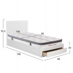 ΚΡΕΒΑΤΙ ΜΕ ΣΥΡΤΑΡΙ ΣΤΡΩΜΑ MELANY HM10745 04 ΜΕΛΑΜΙΝΗ ΣΕ ΛΕΥΚΟ--ΓΙΑ 90x190εκ c548360