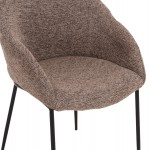 ΣΕΤ ΤΡΑΠΕΖΑΡΙΑΣ 7ΤΜΧ MANDY HM10957 03 MDF TOP--ΥΦΑΣΜΑ TAUPE ΜΕΤΑΛ ΠΟΔΙΑ c548555