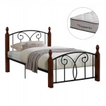 ΚΡΕΒΑΤΙ ΣΤΡΩΜΑ SUZIE HM10754 01 ΜΕΤΑΛΛΟ RUBBERWOOD ΚΑΡΥΔΙ--ΣΤΡΩΜΑ 90Χ190εκ c548625