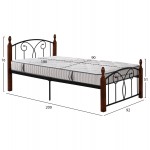 ΚΡΕΒΑΤΙ ΣΤΡΩΜΑ SUZIE HM10754 01 ΜΕΤΑΛΛΟ RUBBERWOOD ΚΑΡΥΔΙ--ΣΤΡΩΜΑ 90Χ190εκ c548625