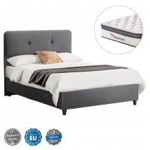 ΚΡΕΒΑΤΙ DOLORES ΜΕ ΣΤΡΩΜΑ HM10746 01 ΓΚΡΙ ΒΕΛΟΥΔΟ--ΓΙΑ 120x200εκ c548742