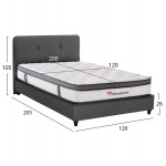 ΚΡΕΒΑΤΙ DOLORES ΜΕ ΣΤΡΩΜΑ HM10746 01 ΓΚΡΙ ΒΕΛΟΥΔΟ--ΓΙΑ 120x200εκ c548742