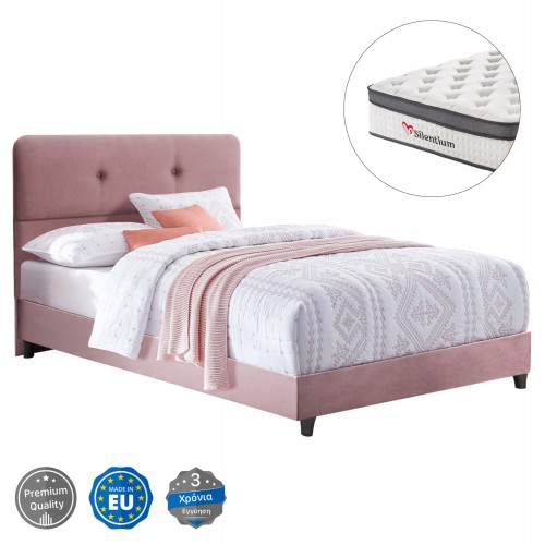 ΚΡΕΒΑΤΙ DOLORES ΜΕ ΣΤΡΩΜΑ HM10746 02 ΣΑΠΙΟ ΜΗΛΟ ΒΕΛΟΥΔΟ--ΓΙΑ 120x200εκ c548743