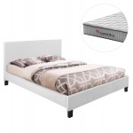 ΚΡΕΒΑΤΙ ΜΕ ΣΤΡΩΜΑ BECCA HM10760 01 ΛΕΥΚΟ PU--ΓΙΑ 150x200εκ c548747