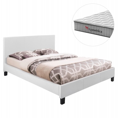 ΚΡΕΒΑΤΙ ΜΕ ΣΤΡΩΜΑ BECCA HM10760 01 ΛΕΥΚΟ PU--ΓΙΑ 150x200εκ c548747