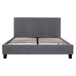 ΚΡΕΒΑΤΙ ΜΕ ΣΤΡΩΜΑ BECCA HM10760 02 ΓΚΡΙ ΥΦΑΣΜΑ--ΓΙΑ 150x200εκ c548748