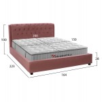 ΚΡΕΒΑΤΙ ΔΙΠΛΟ ΜΕ ΣΤΡΩΜΑ ODALYS HM10761 02 ΣΑΠΙΟ ΜΗΛΟ ΒΕΛΟΥΔΟ--ΓΙΑ ΣΤΡΩΜΑ 150x200εκ c548752