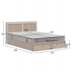 ΚΡΕΒΑΤΙ ΔΙΠΛΟ CAPRI ΜΕ 2 ΣΥΡΤΑΡΙΑ ΣΤΡΩΜΑ HM10759 02 ΜΕΛΑΜΙΝΗ SONAMA-ΓΙΑ 140x200εκ c548755
