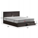 ΚΡΕΒΑΤΙ ΔΙΠΛΟ CAPRI ΜΕ ΔΥΟ ΣΥΡΤΑΡΙΑ ΣΤΡΩΜΑ HM10759 01 ΜΕΛΑΜΙΝΗ ZEBRANO--ΓΙΑ 140x200εκ c548757