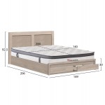ΚΡΕΒΑΤΙ ΔΙΠΛΟ CAPRI ΜΕ 2 ΣΥΡΤΑΡΙΑ ΣΤΡΩΜΑ HM10747 02 ΜΕΛΑΜΙΝΗ SONAMA-ΓΙΑ 140x200εκ c548841