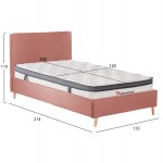 ΚΡΕΒΑΤΙ ΗΜΙΔΙΠΛΟ ΜΕ ΣΤΡΩΜΑ MAYLIN HM10802 ΒΕΛΟΥΔΟ ΣΑΠΙΟ ΜΗΛΟ--ΣΤΡΩΜΑ 120Χ200εκ c548843