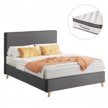 ΚΡΕΒΑΤΙ ΗΜΙΔΙΠΛΟ ΜΕ ΣΤΡΩΜΑ MAYLIN HM10802 02 ΓΚΡΙ ΥΦΑΣΜΑ--ΣΤΡΩΜΑ 120Χ200εκ c548844