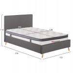 ΚΡΕΒΑΤΙ ΗΜΙΔΙΠΛΟ ΜΕ ΣΤΡΩΜΑ MAYLIN HM10802 02 ΓΚΡΙ ΥΦΑΣΜΑ--ΣΤΡΩΜΑ 120Χ200εκ c548844