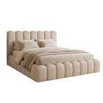 ΚΡΕΒΑΤΙ ΔΙΠΛΟ MARIUS HM759 03 ΜΠΕΖ CHENILLE ΥΦΑΣΜΑ-- ΓΙΑ ΣΤΡΩΜΑ 160x200εκ c548845