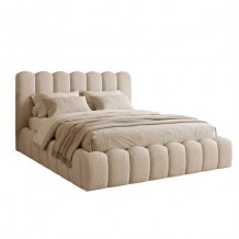 ΚΡΕΒΑΤΙ ΔΙΠΛΟ MARIUS HM759 03 ΜΠΕΖ CHENILLE ΥΦΑΣΜΑ-- ΓΙΑ ΣΤΡΩΜΑ 160x200εκ c548845