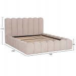 ΚΡΕΒΑΤΙ ΔΙΠΛΟ MARIUS HM759 03 ΜΠΕΖ CHENILLE ΥΦΑΣΜΑ-- ΓΙΑ ΣΤΡΩΜΑ 160x200εκ c548845